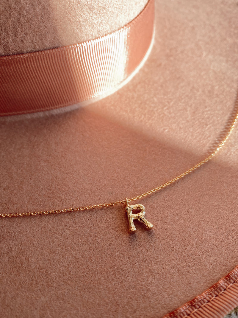 Bamboo Initial Necklace