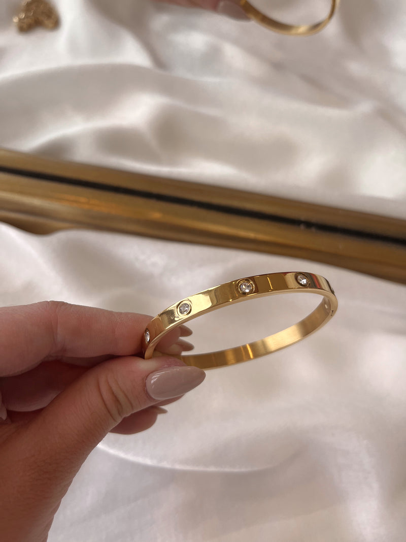 Gold Diamond Bangle