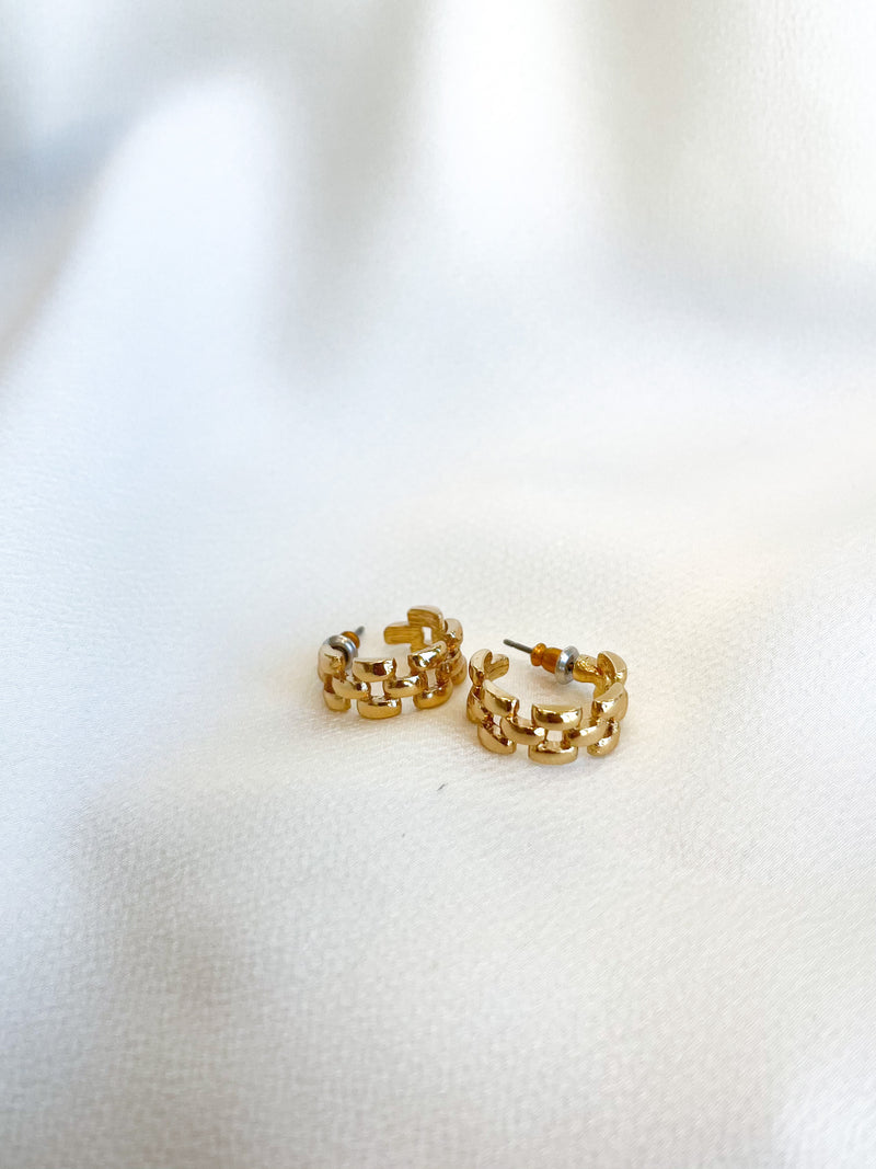 Square Chain Hoops