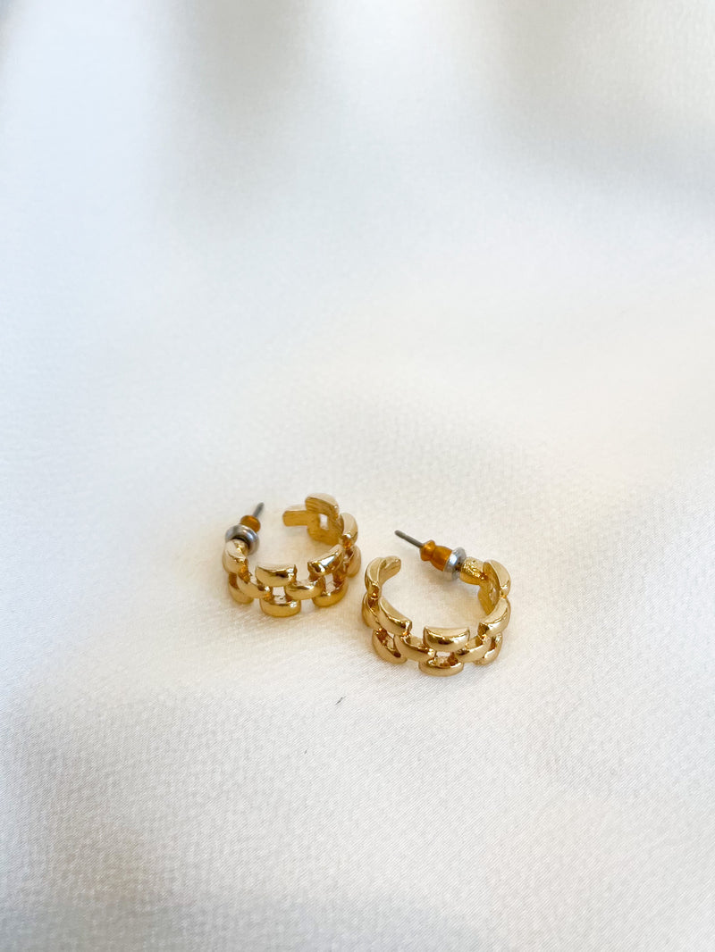 Square Chain Hoops